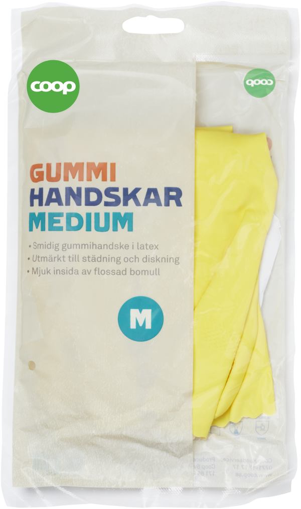 Gummihandskar Medium