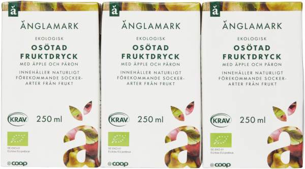 Osötad Fruktdryck Äpple & päron 3-pack Eko