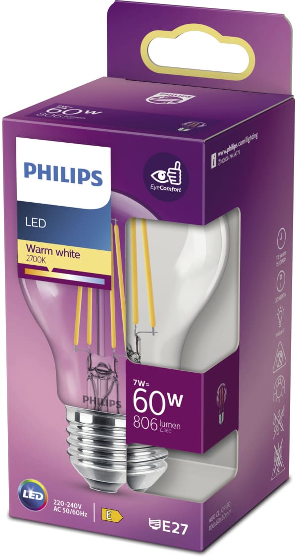 LED-lampa Klot 60W E27