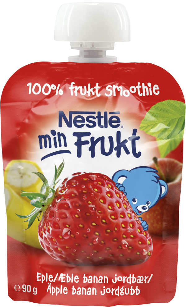 Min Frukt Smoothie Äpple, banan & jordgubb 6 Mån