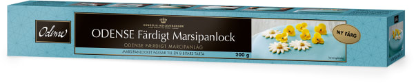 Marsipanlock Ljusblått