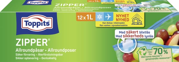 Allroundpåse Zipper 12-pack