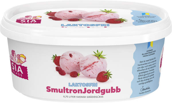 Laktosfri Gräddglass Smultron & jordgubb