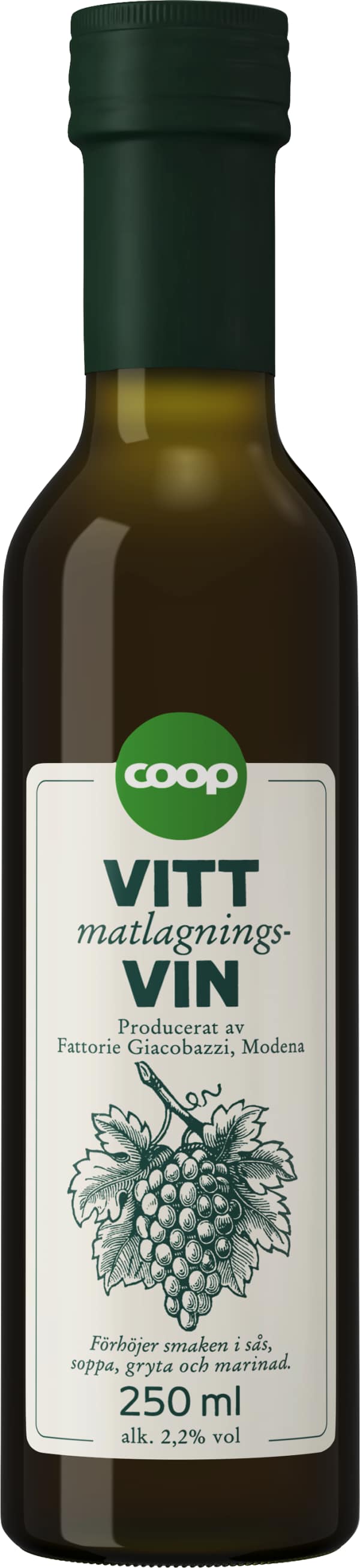 Matlagningsvin Vitt 2%