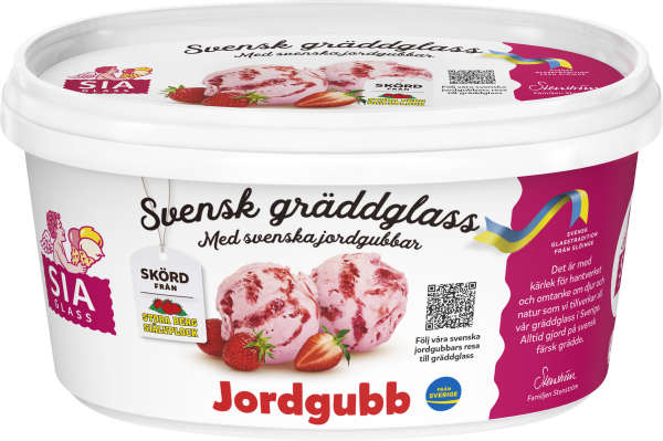 Gräddglass Jordgubb