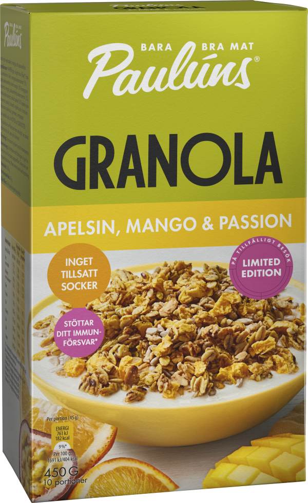 Granola Apelsin, Mango & Passion