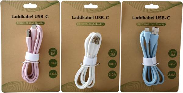 Laddkabel Typ-C Osorterade Färger