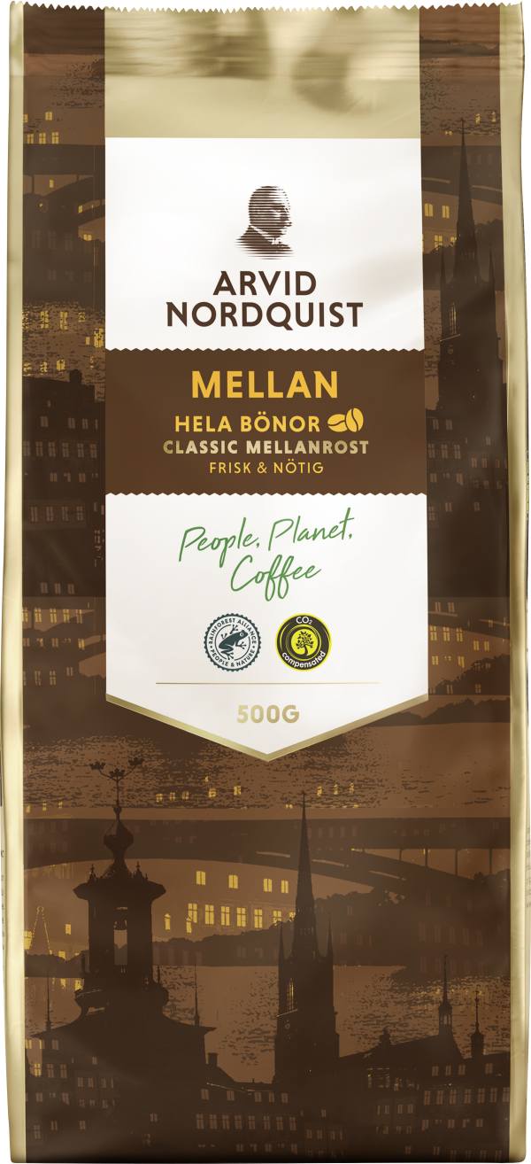 Kaffebönor mellanrost