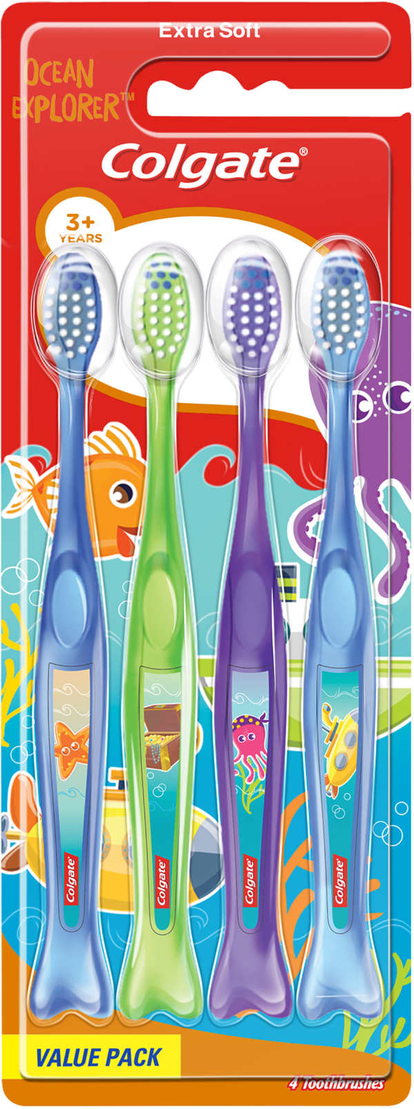 Tandborste Kids Extra soft 4-pack