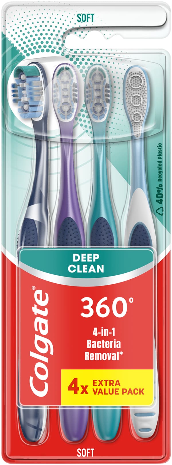 Tandborste 360 Deep Clean Soft 4-pack