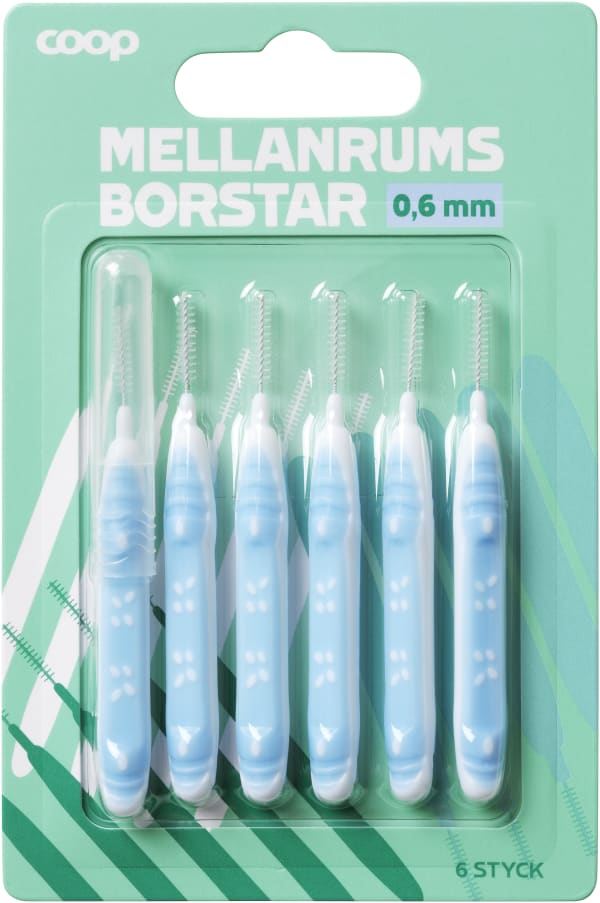 Mellanrumsborste 0.6 mm 6-pack