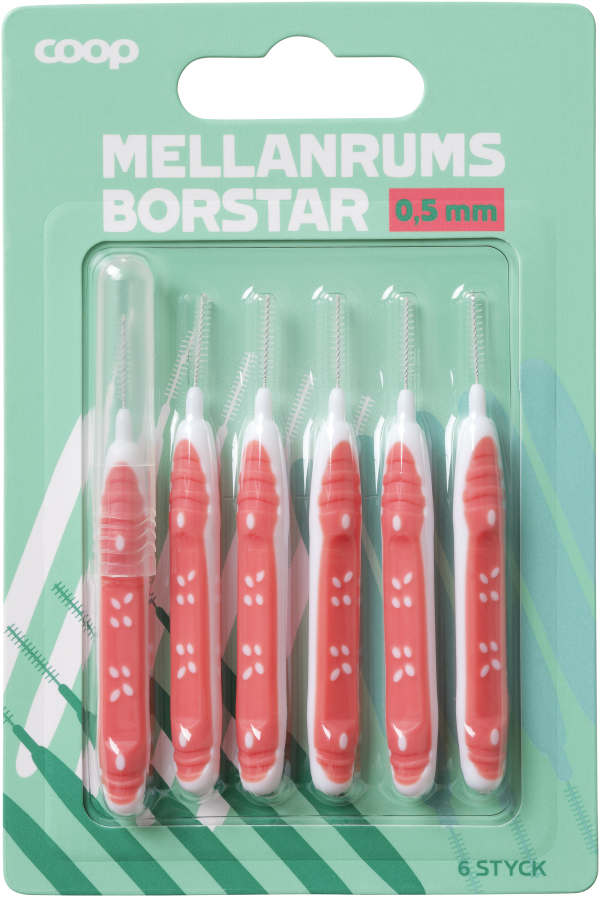 Mellanrumsborste 0.5 mm 6-pack