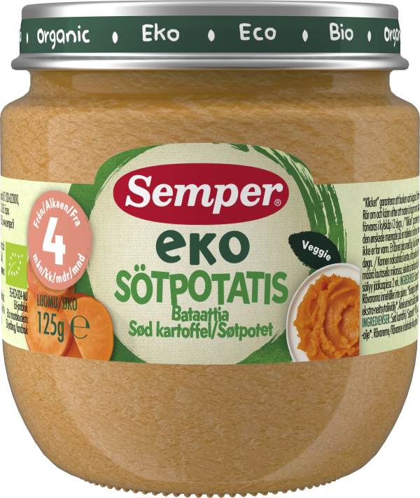 Barnmat Sötpotatis 4 Mån Eko