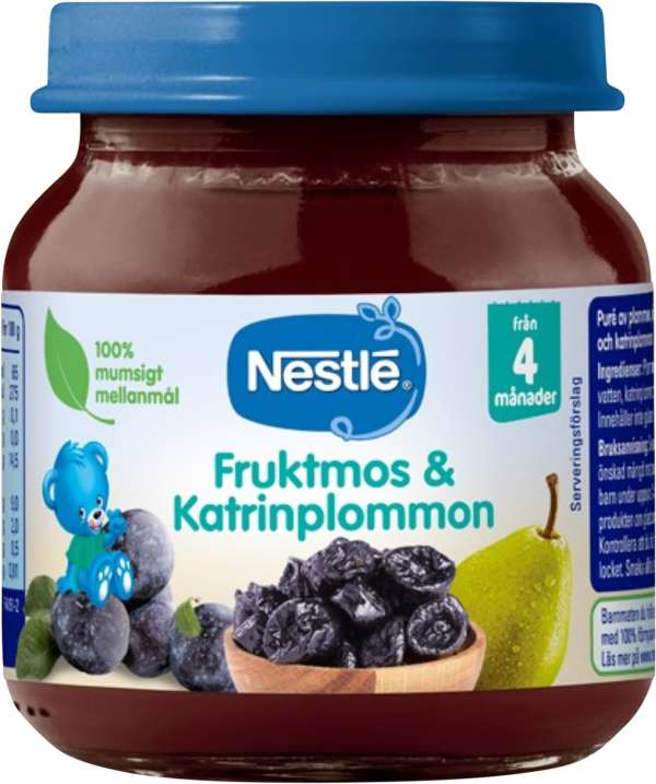 Puré Fruktmos & katrinplommon 4 Mån