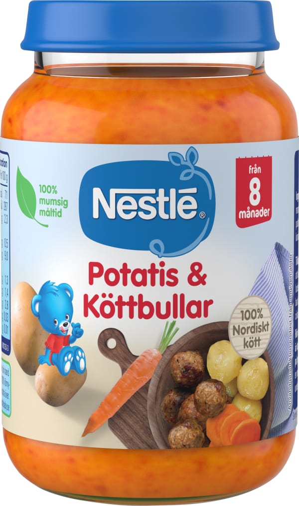 Barnmat Potatis & köttbullar 8 Mån