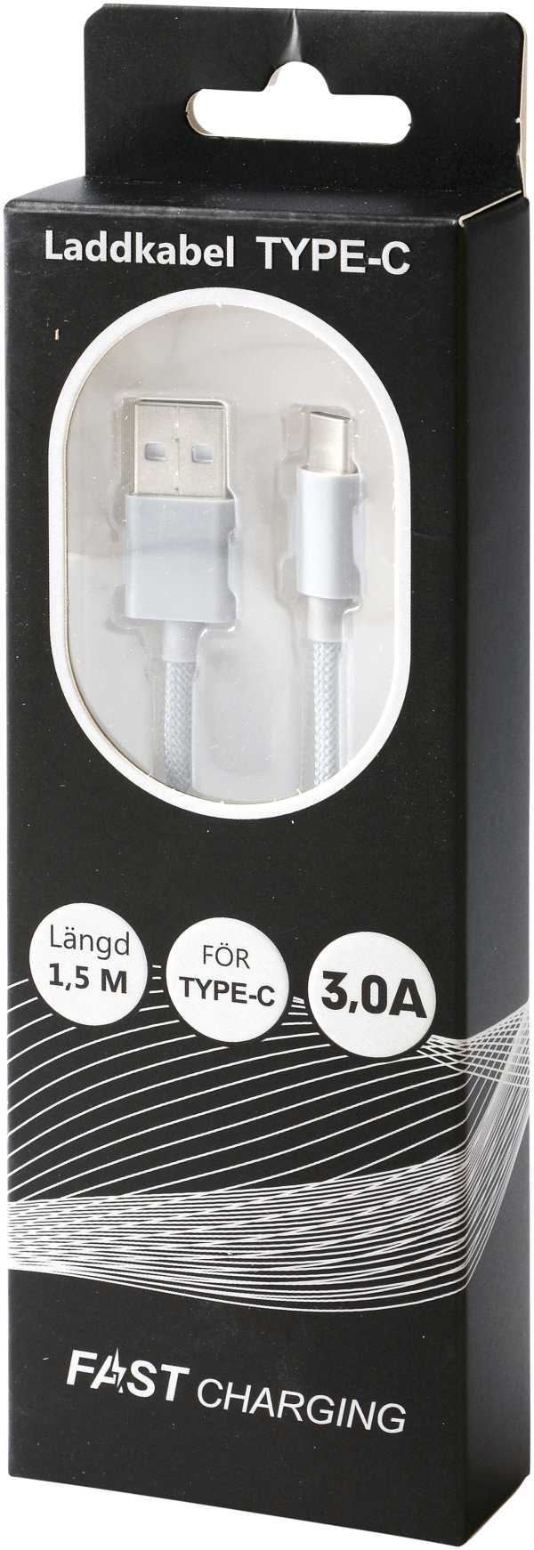 Laddkabel Textil Typ-C