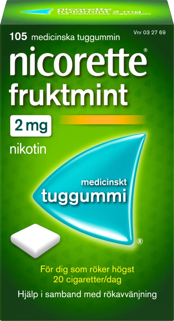 Nikotintuggummi Fruktmint 2Mg