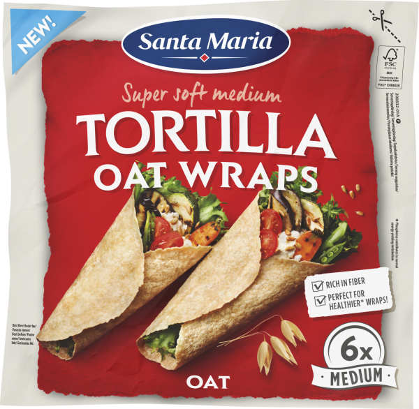 Tortilla Havre Medium 6-pack