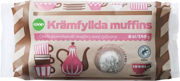 Chokladmuffins Krämfyllda 8-pack