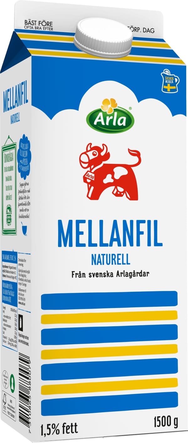 Mellanfil Naturell 1,5% 1500g Arla Ko®