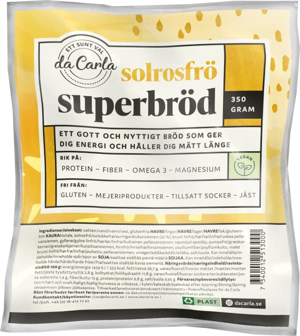 Superbröd Solrosfrön