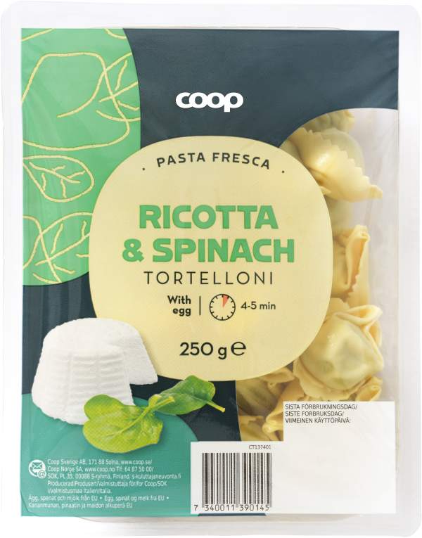 Tortelloni Ricotta & spinach