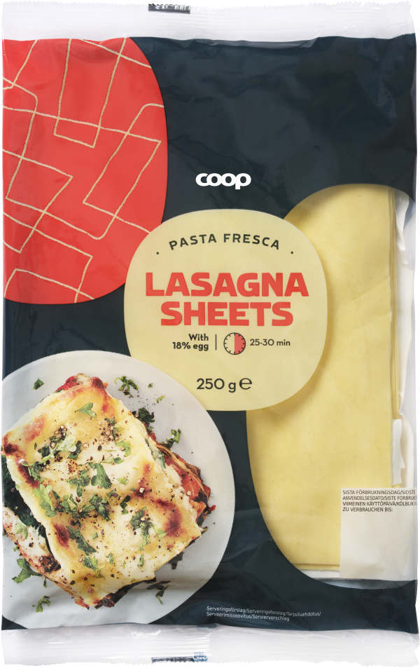 Färsk Pasta Lasagneplattor
