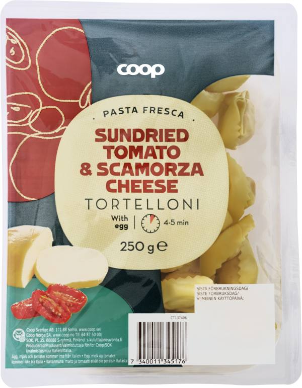 Tortelloni sundried tomato & Scamorza cheese