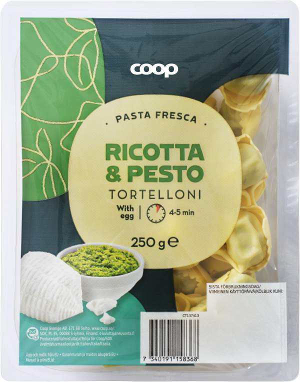 Tortelloni Ricotta & pesto