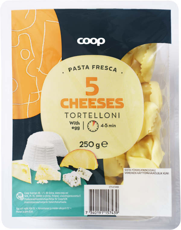 Tortelloni 5 ostar