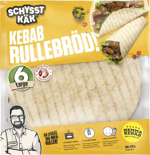 Kebabrullebröd 6-pack