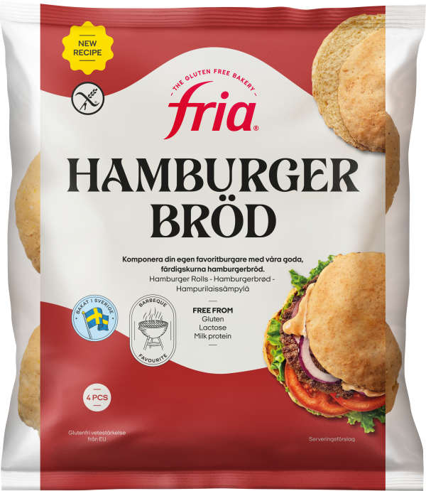 Glutenfria Hamburgerbröd 4-pack