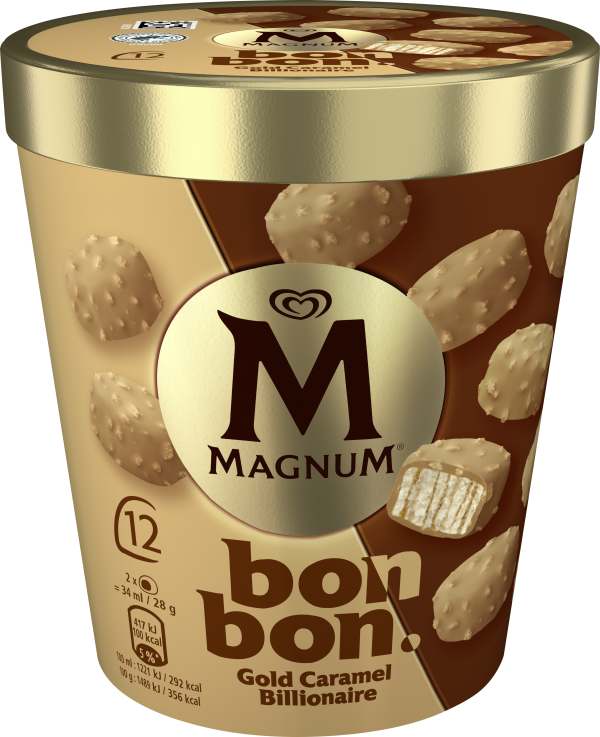 Glass Bonbon Gold caramel billionaire 12-pack