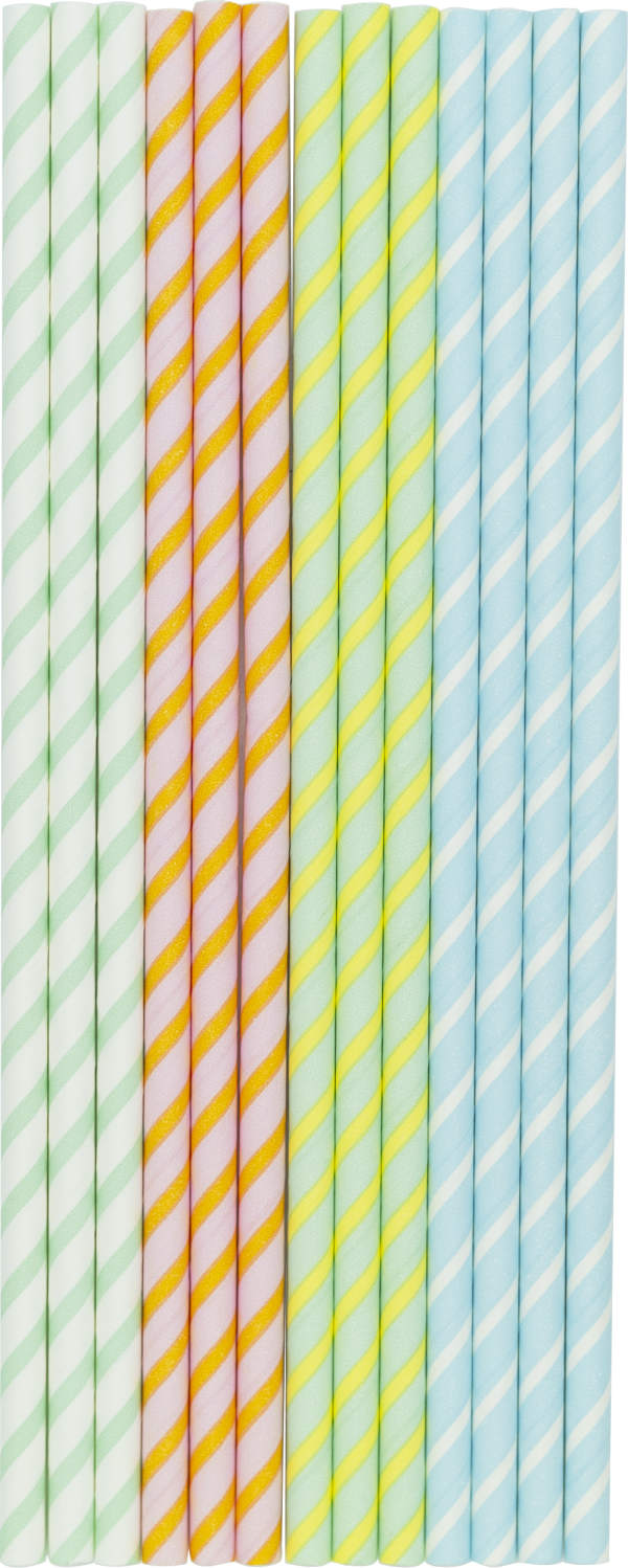 Papperssugrör Multifärgad 25-pack