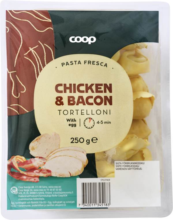 Tortelloni Chicken & bacon