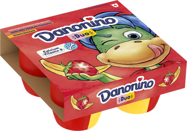 Fruktkvarg Banan & Jordgubb 2,5% 4-pack