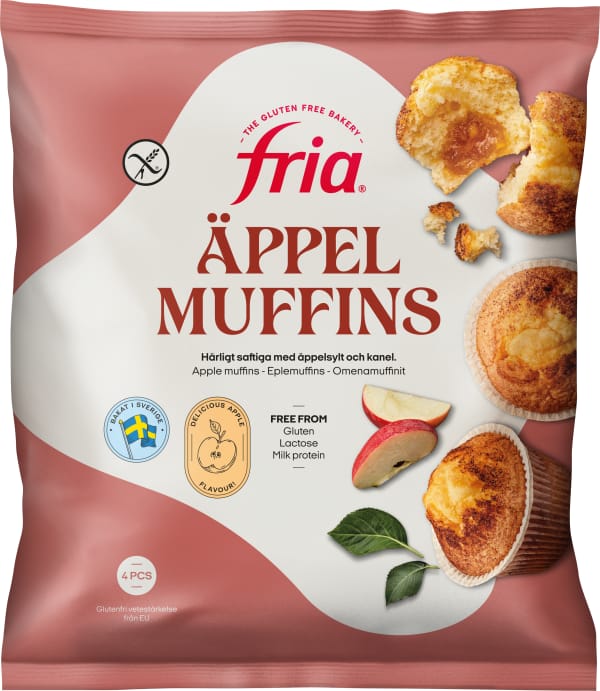 Glutenfria Äppelmuffins 4-pack