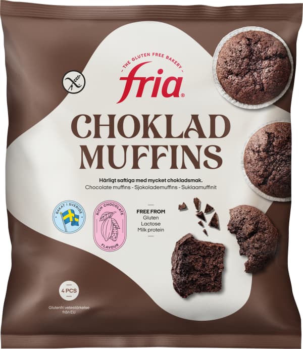 Glutenfria Chokladmuffins 4-pack