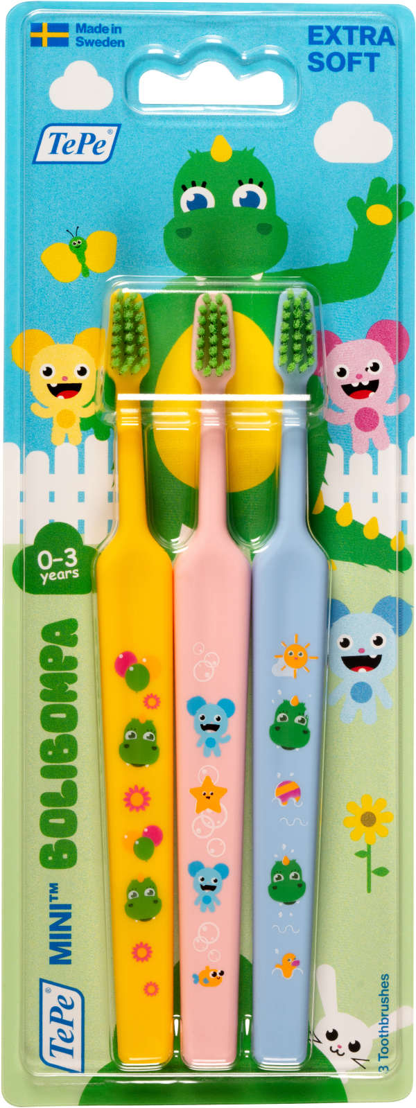 Tandborstar Bolibompa 3-pack