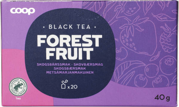Svart te Forest fruit 20-pack