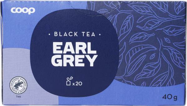 Svart te Earl grey 20-pack
