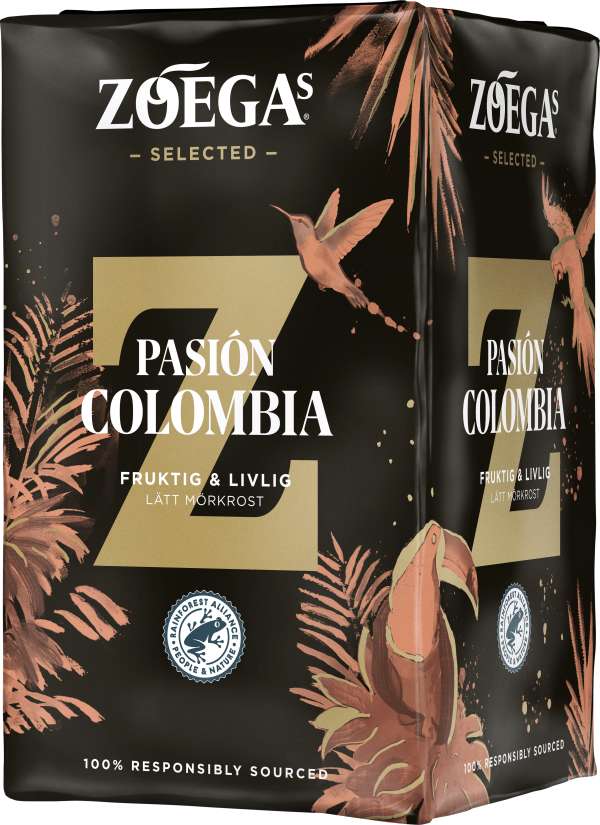 Bryggkaffe Lätt Mörkrost Pasión Colombia