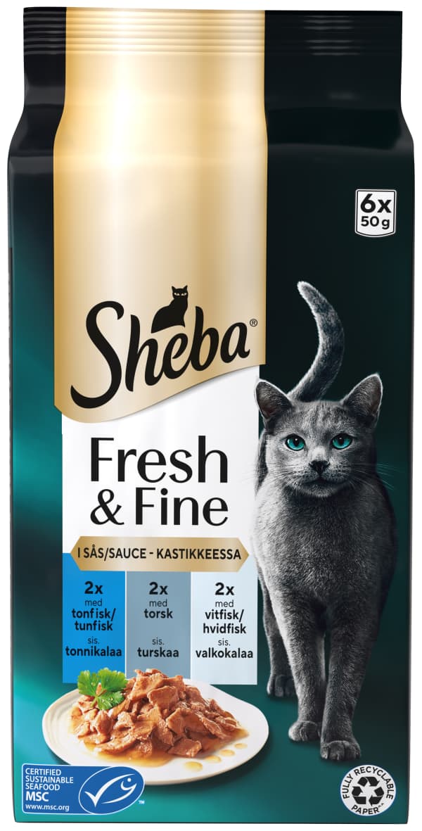 Kattmat Fresh & fine i sås 6-pack