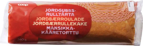 Jordgubbsrulltårta