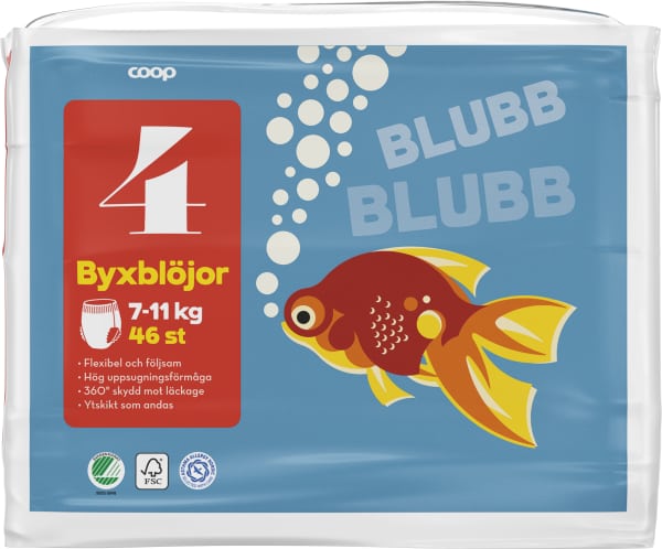 Byxblöjor 4 7-11 Kg