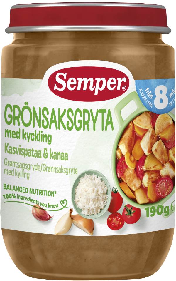 Barnmat Grönsaksgryta 8 Mån