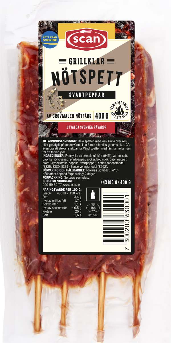 Nötspett Svartpeppar