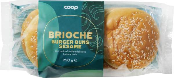 Hamburgerbröd Brioche Sesam 4-pack