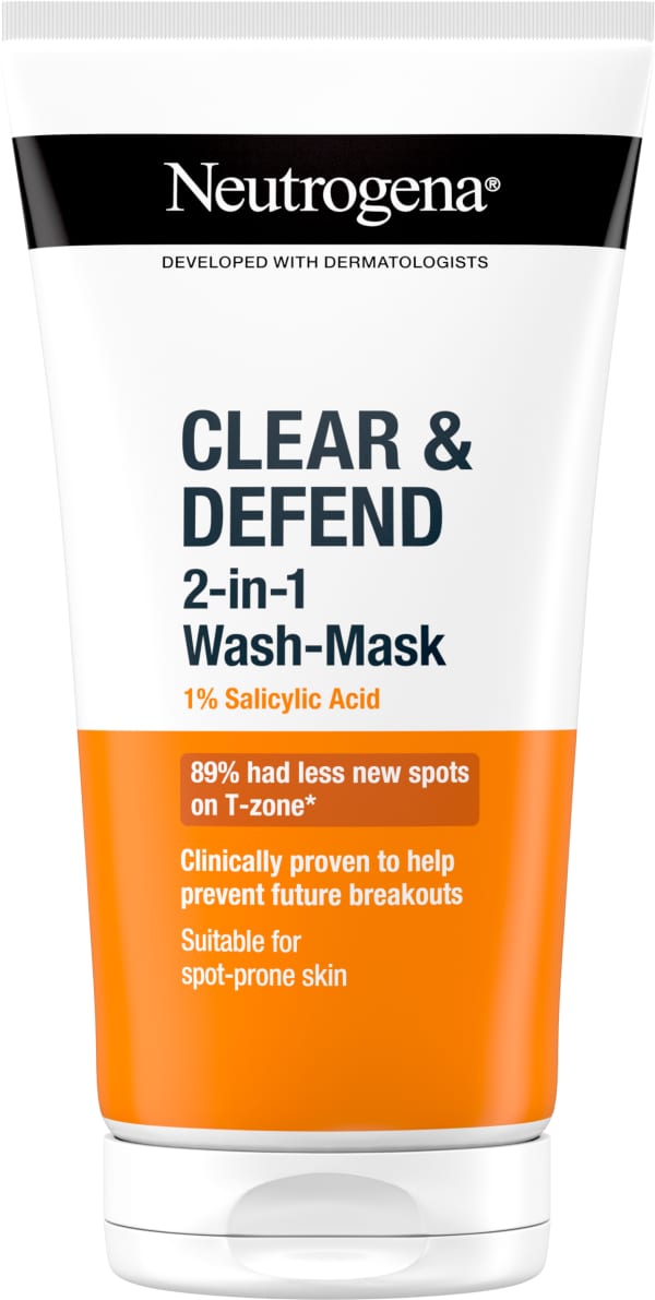 Ansiktsskrubb Clear & Defend Wash-Mask
