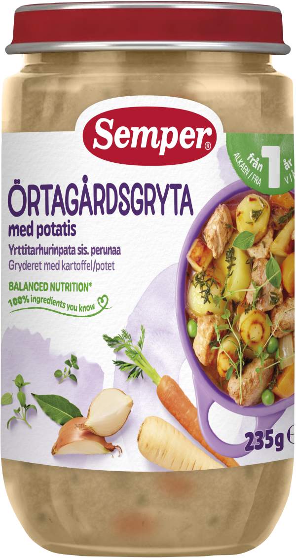 Barnmat Örtagårdsgryta 12 Mån